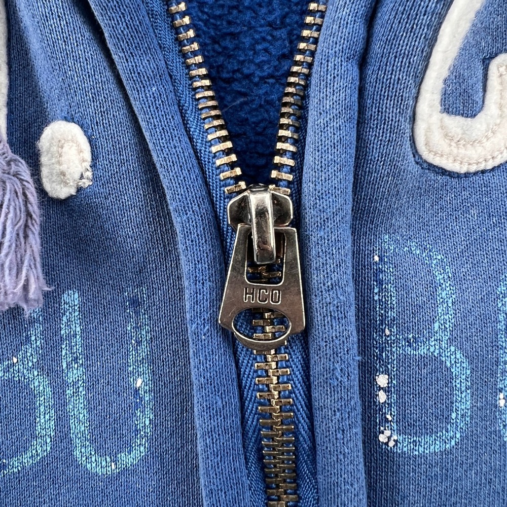 VTG Y2K Hollister So Cal Malibu Beach Full Zip Hoodie Women XL Blue Coastal Fade - Picture 6 of 11